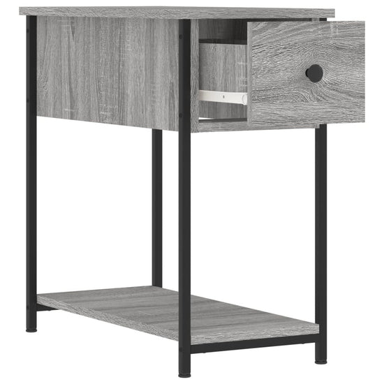 Nachtkastje 30x60x60 cm bewerkt hout grijs sonoma eikenkleurig MeubelReus