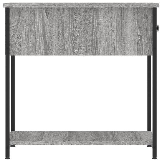 Nachtkastje 30x60x60 cm bewerkt hout grijs sonoma eikenkleurig MeubelReus