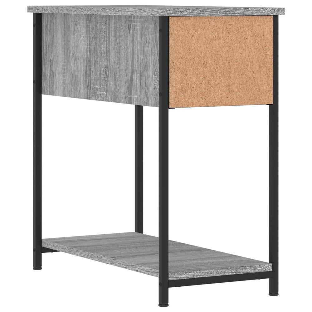 Nachtkastje 30x60x60 cm bewerkt hout grijs sonoma eikenkleurig MeubelReus