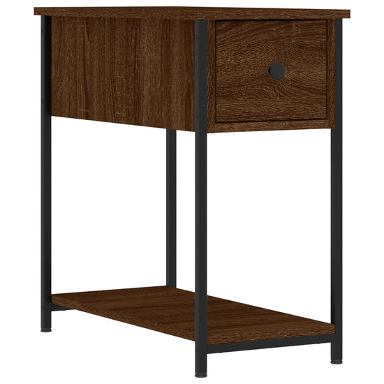 Nachtkastje 30x60x60 cm bewerkt hout bruin eikenkleur MeubelReus