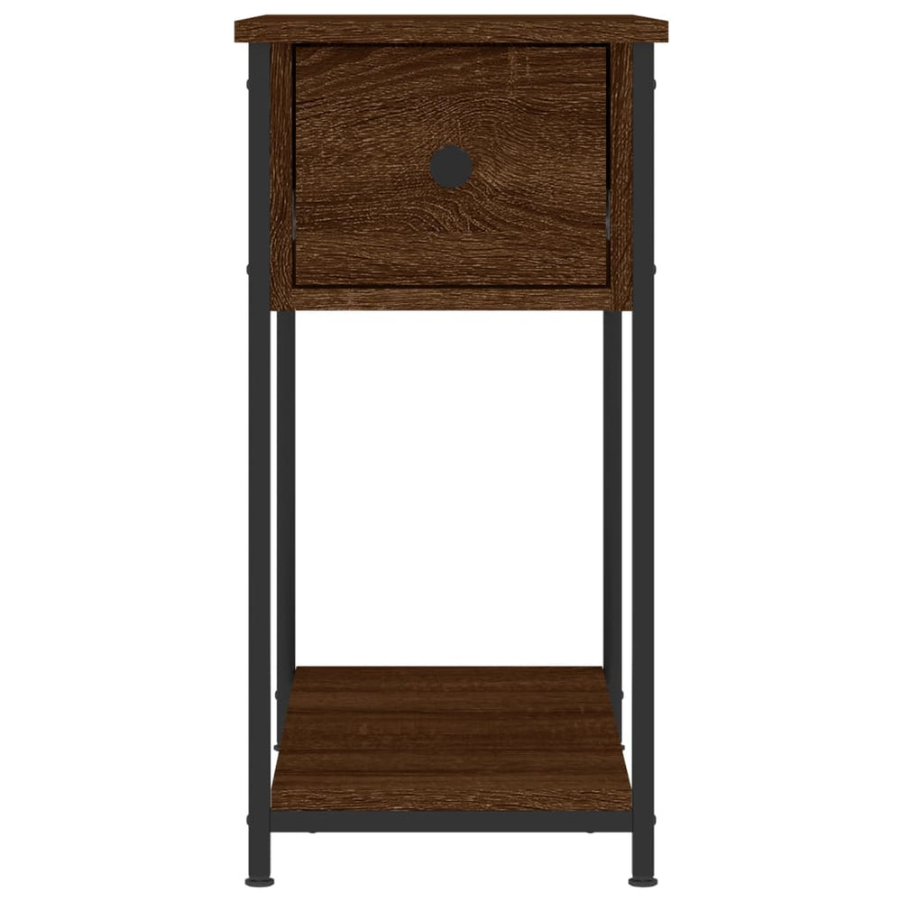Nachtkastje 30x60x60 cm bewerkt hout bruin eikenkleur MeubelReus