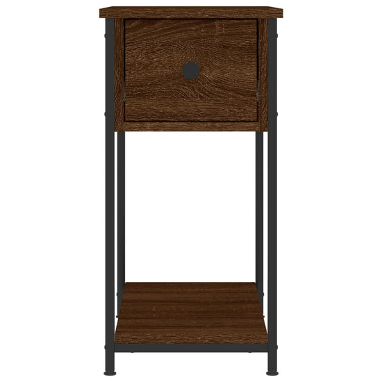 Nachtkastje 30x60x60 cm bewerkt hout bruin eikenkleur MeubelReus