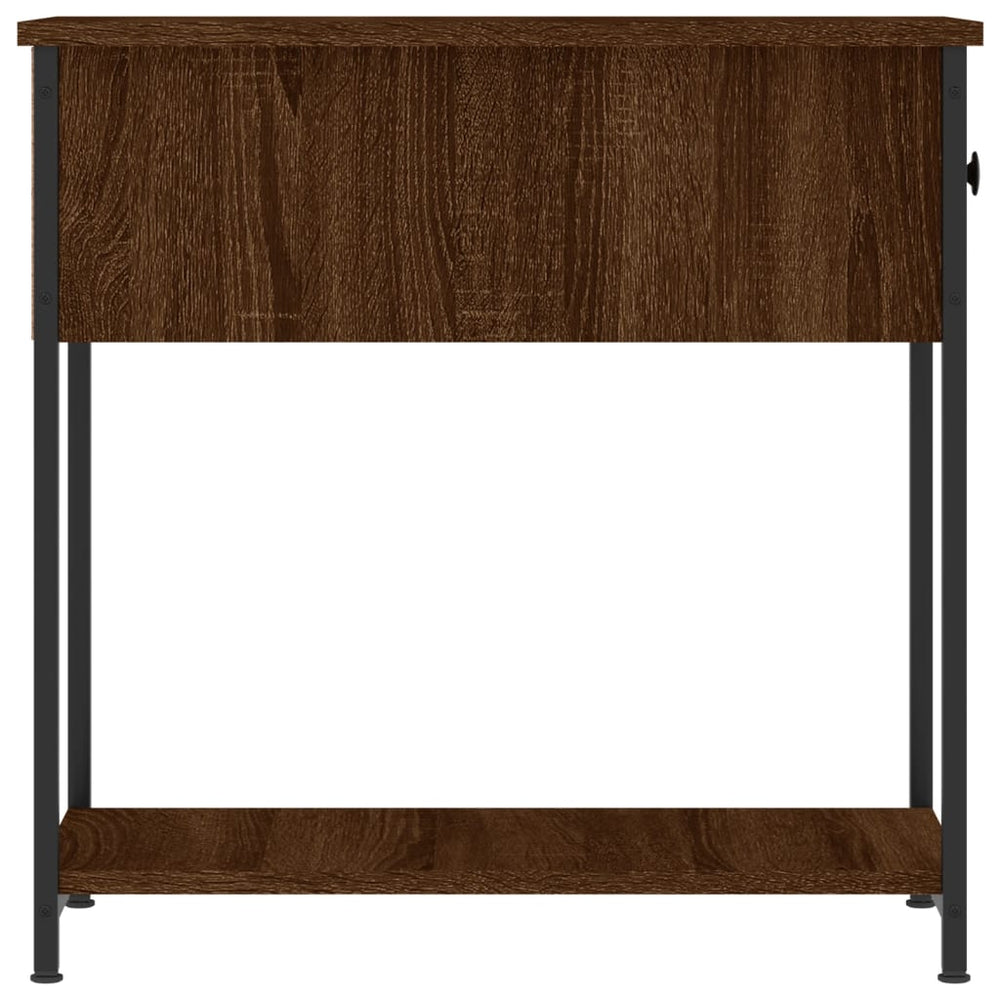 Nachtkastje 30x60x60 cm bewerkt hout bruin eikenkleur MeubelReus
