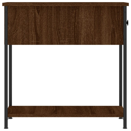 Nachtkastje 30x60x60 cm bewerkt hout bruin eikenkleur MeubelReus