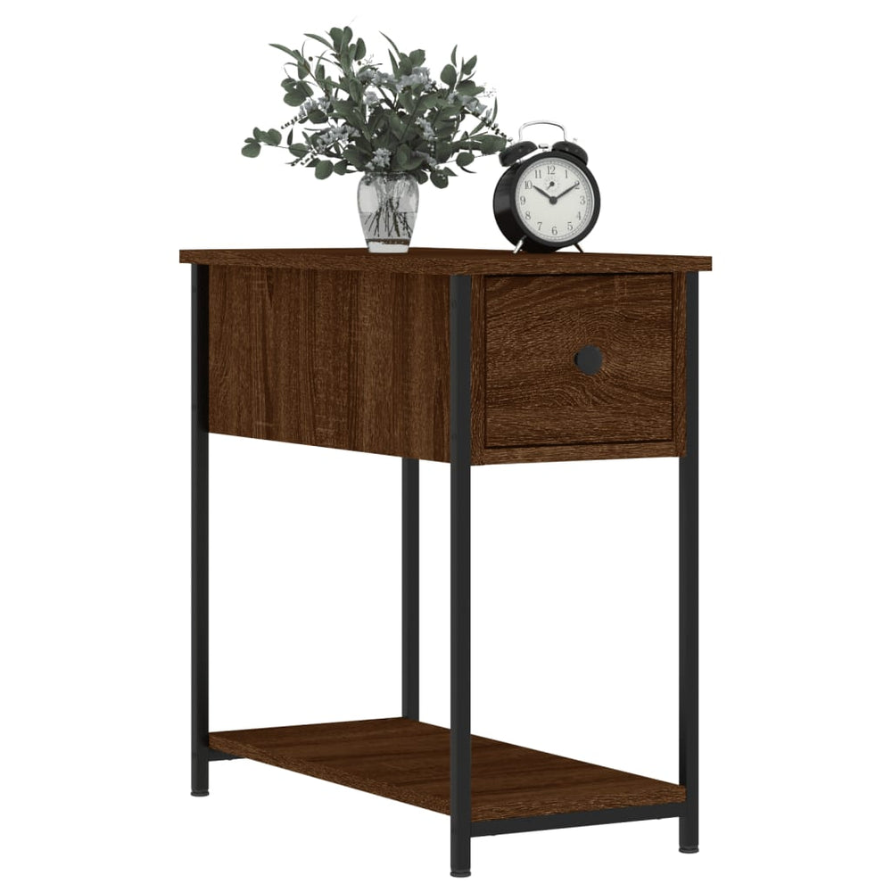 Nachtkastjes 2 st 30x60x60 cm bewerkt hout bruin eikenkleur MeubelReus