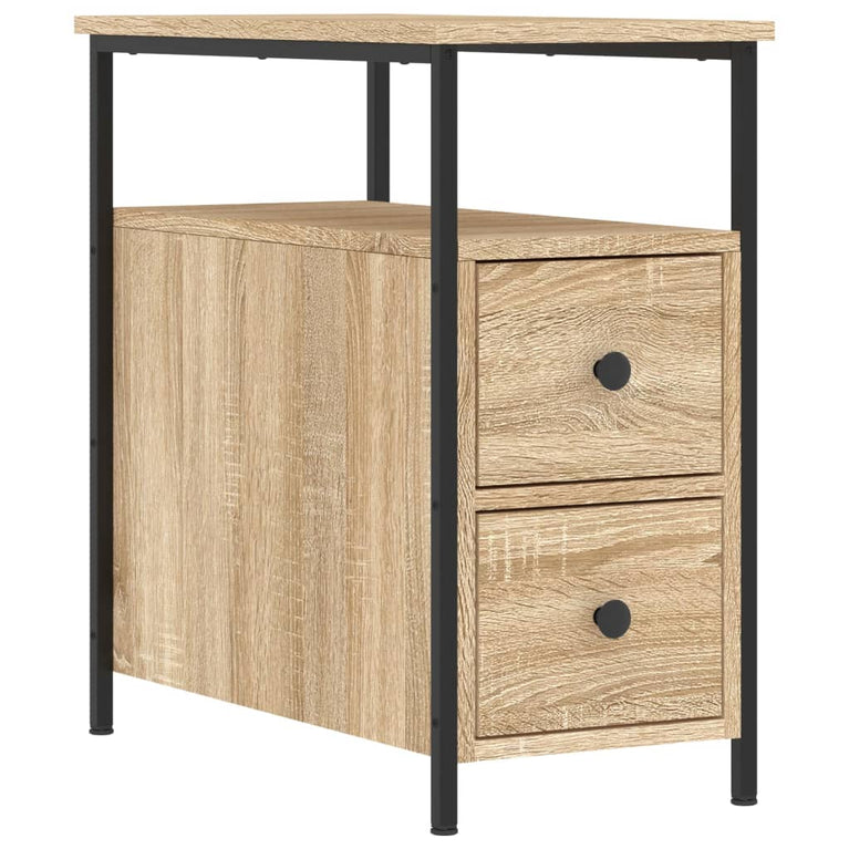 Nachtkastjes 2 st 30x60x60 cm bewerkt hout sonoma eikenkleurig MeubelReus