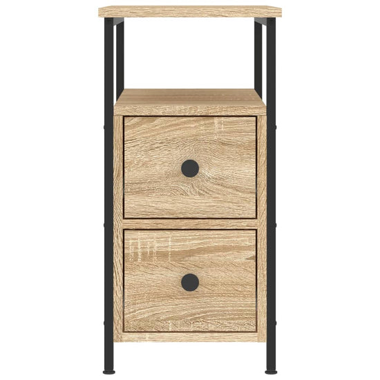 Nachtkastjes 2 st 30x60x60 cm bewerkt hout sonoma eikenkleurig MeubelReus