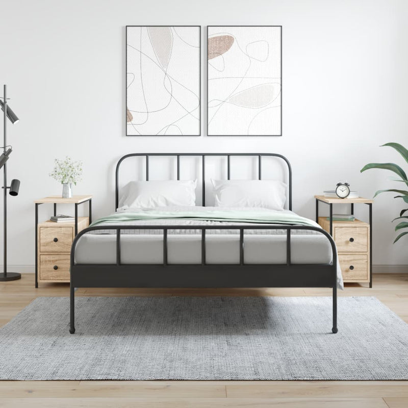 Nachtkastjes 2 st 30x60x60 cm bewerkt hout sonoma eikenkleurig MeubelReus