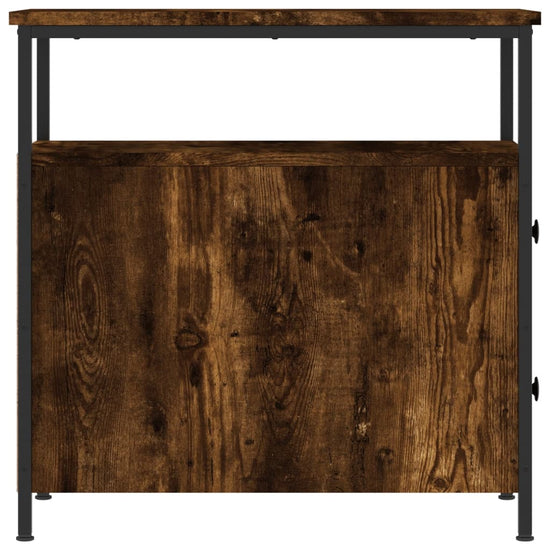 Nachtkastje 30x60x60 cm bewerkt hout gerookt eikenkleurig MeubelReus