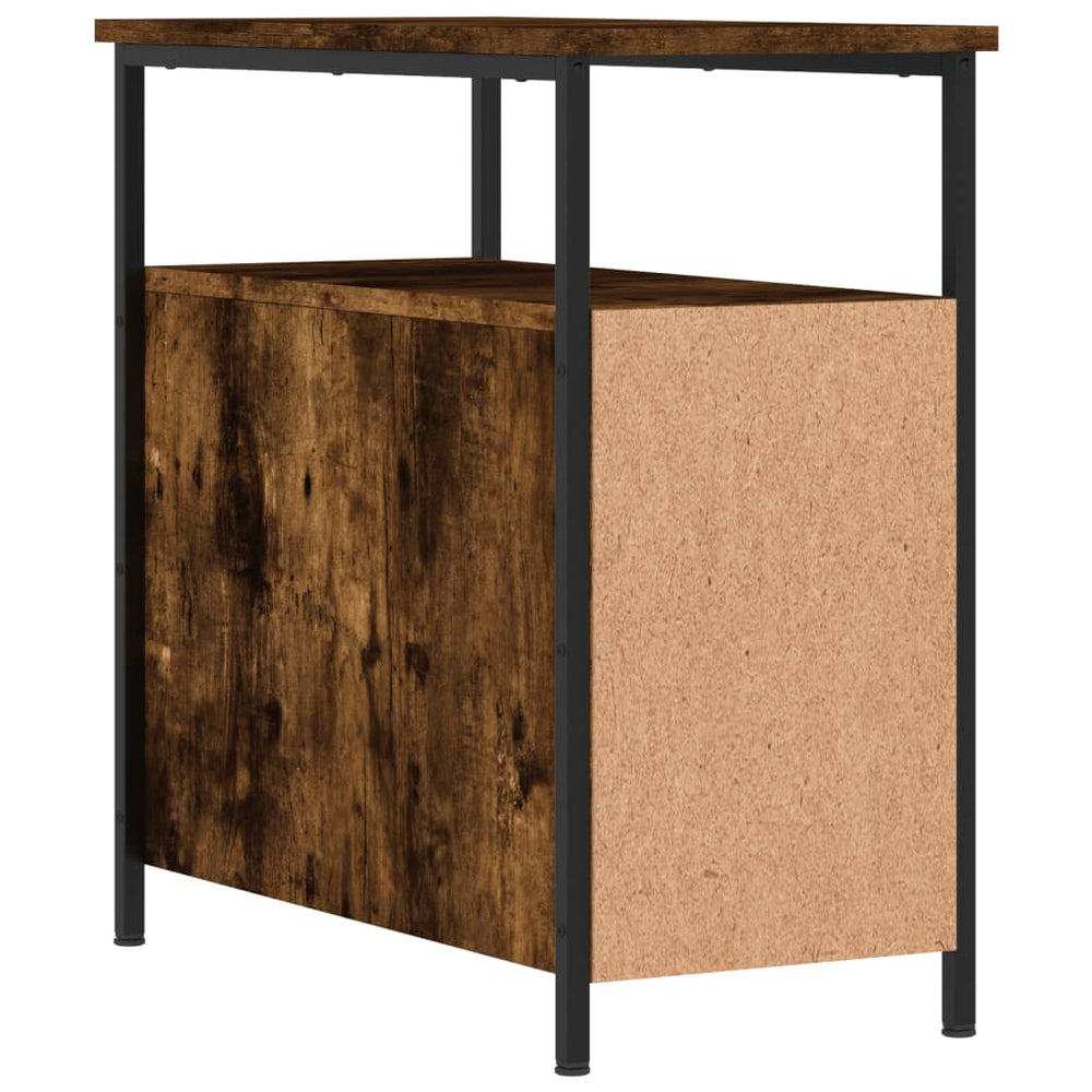 Nachtkastje 30x60x60 cm bewerkt hout gerookt eikenkleurig MeubelReus