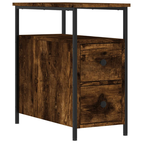 Nachtkastjes 2 st 30x60x60 cm bewerkt hout gerookt eikenkleurig MeubelReus