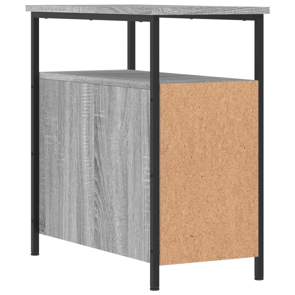 Nachtkastje 30x60x60 cm bewerkt hout grijs sonoma eikenkleurig MeubelReus