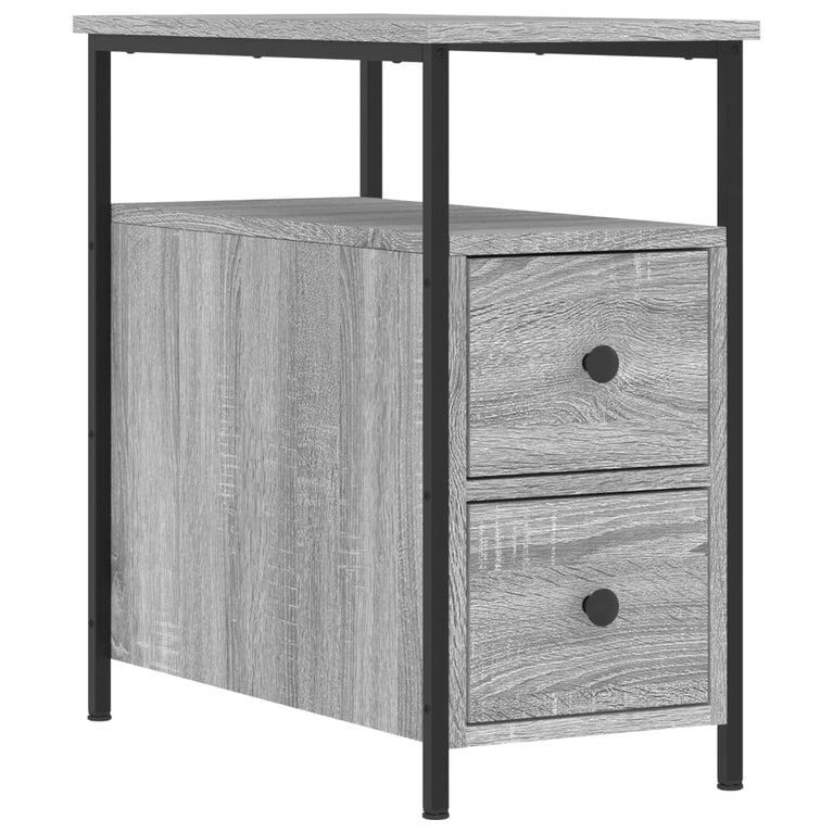 Nachtkastjes 2 st 30x60x60 cm bewerkt hout grijs sonoma eiken MeubelReus