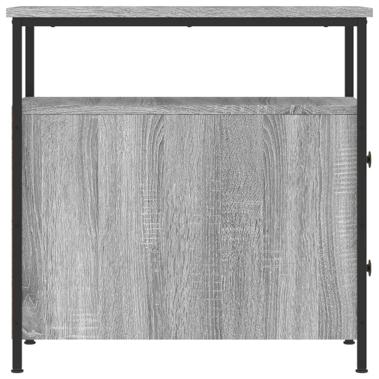 Nachtkastjes 2 st 30x60x60 cm bewerkt hout grijs sonoma eiken MeubelReus