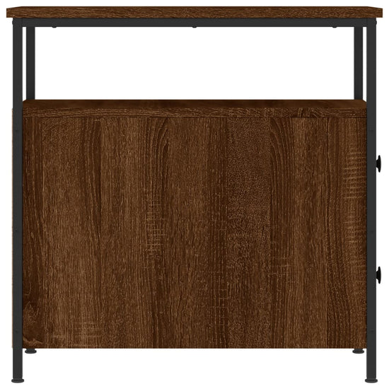 Nachtkastje 30x60x60 cm bewerkt hout bruin eikenkleur MeubelReus