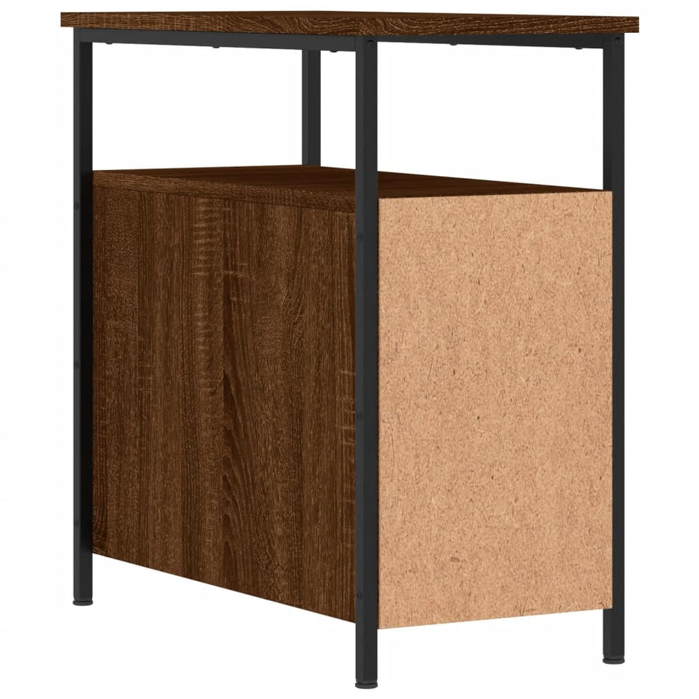Nachtkastje 30x60x60 cm bewerkt hout bruin eikenkleur MeubelReus