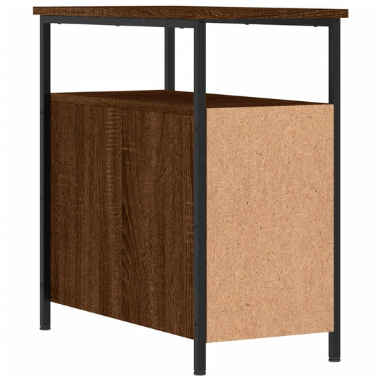 Nachtkastje 30x60x60 cm bewerkt hout bruin eikenkleur MeubelReus