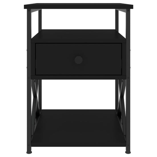 Nachtkastjes 2 st 40x42x55 cm bewerkt hout zwart MeubelReus