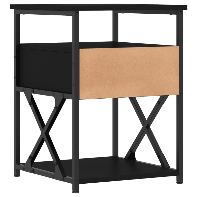 Nachtkastjes 2 st 40x42x55 cm bewerkt hout zwart MeubelReus