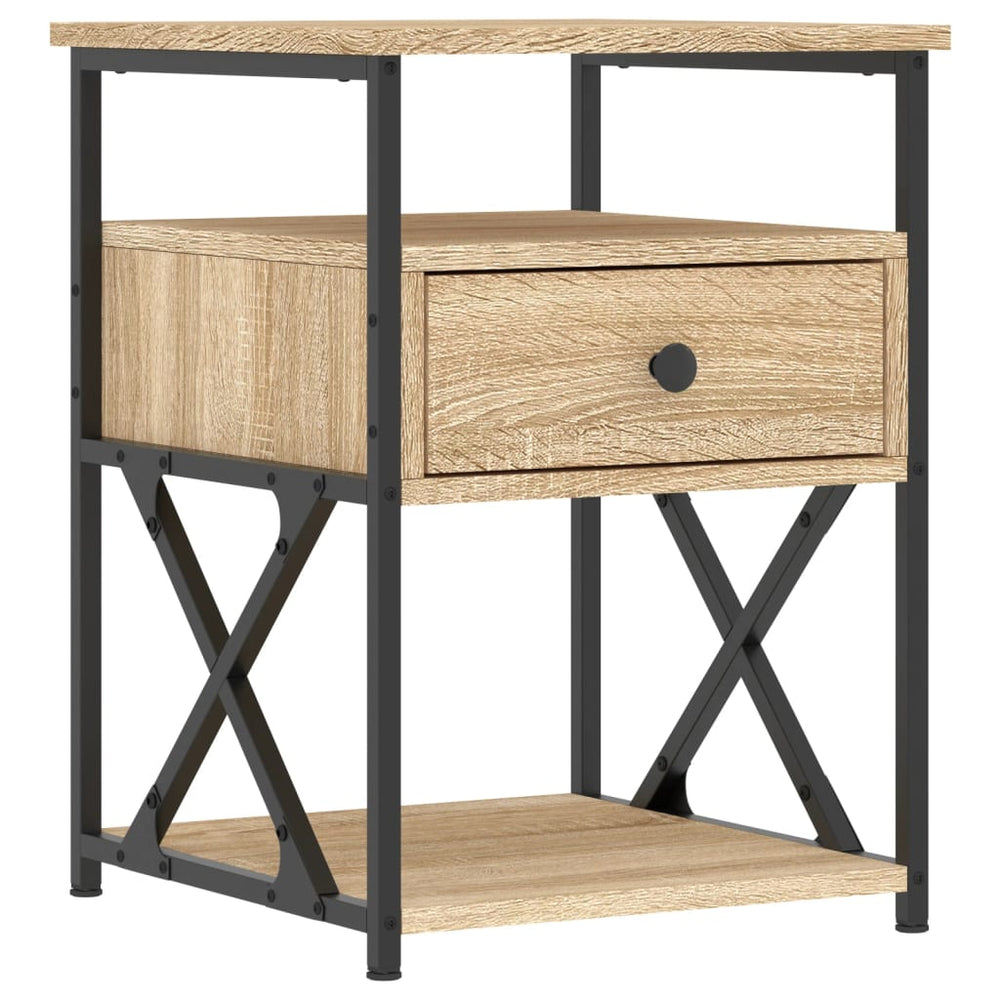 Nachtkastjes 2 st 40x42x55 cm bewerkt hout sonoma eikenkleurig MeubelReus