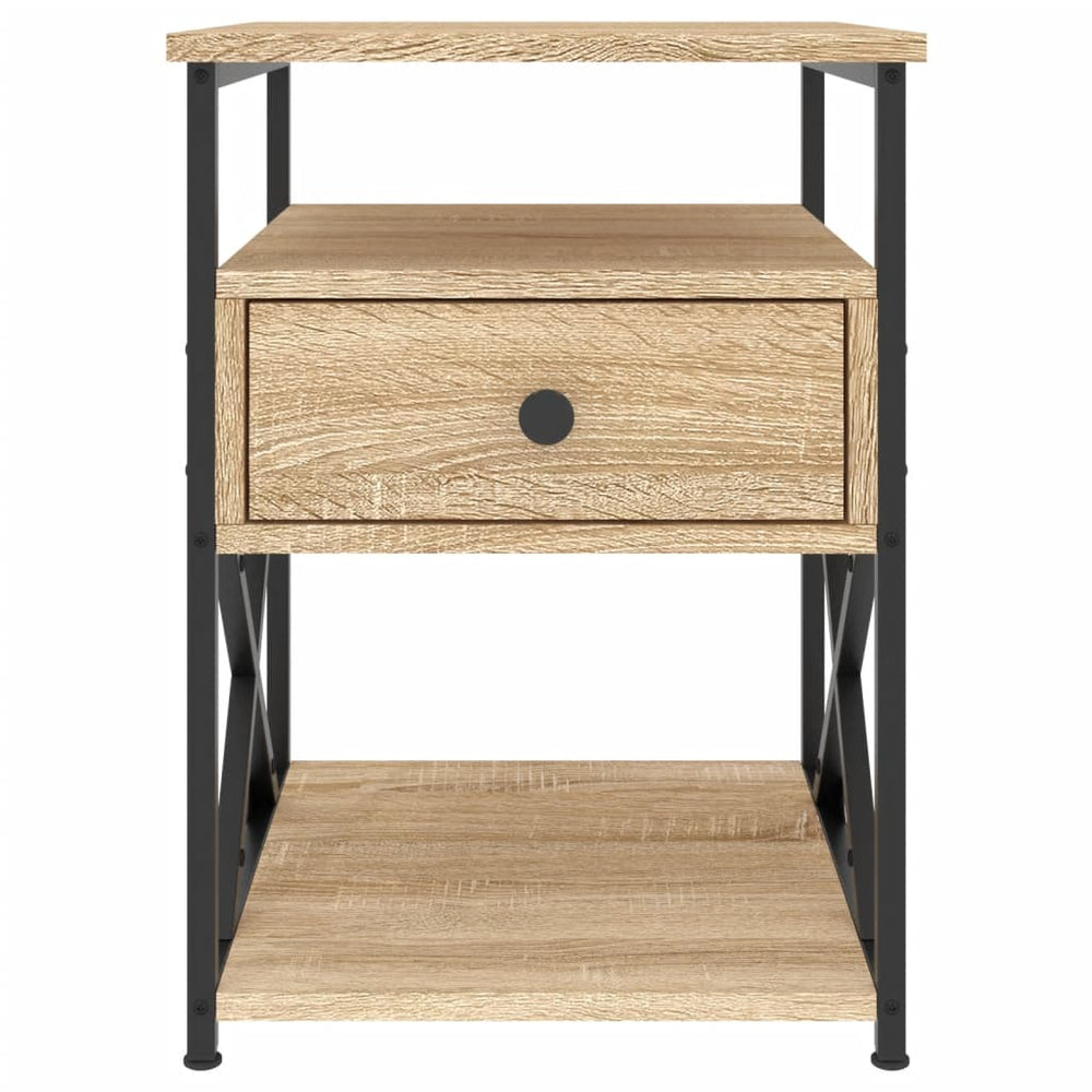 Nachtkastjes 2 st 40x42x55 cm bewerkt hout sonoma eikenkleurig MeubelReus