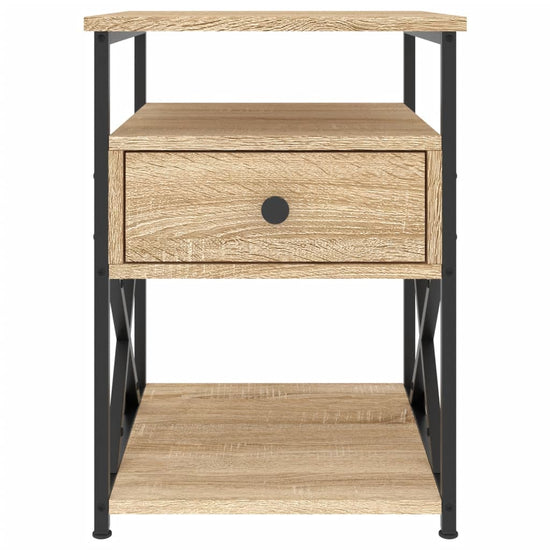 Nachtkastjes 2 st 40x42x55 cm bewerkt hout sonoma eikenkleurig MeubelReus