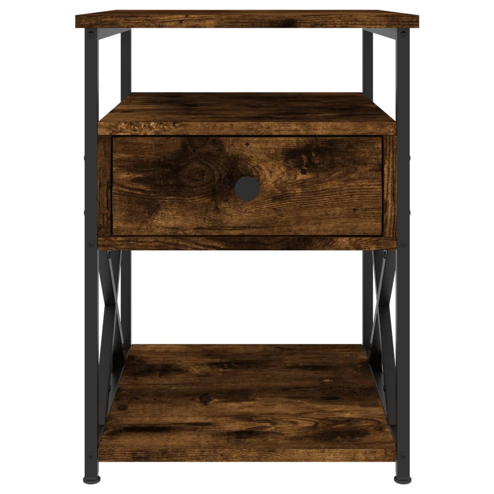 Nachtkastjes 2 st 40x42x55 cm bewerkt hout gerookt eikenkleurig MeubelReus