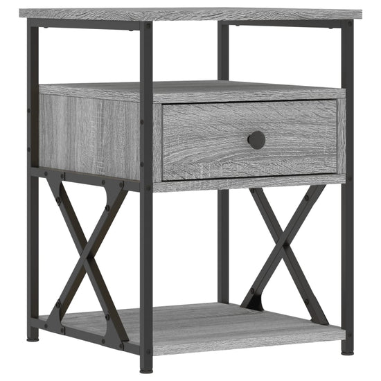 Nachtkastjes 2 st 40x42x55 cm bewerkt hout grijs sonoma eiken MeubelReus