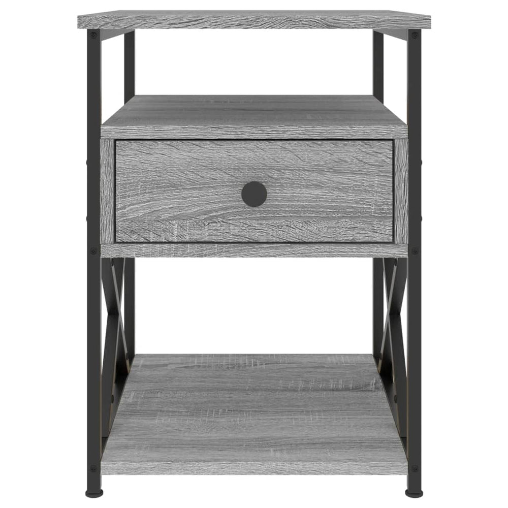 Nachtkastjes 2 st 40x42x55 cm bewerkt hout grijs sonoma eiken MeubelReus