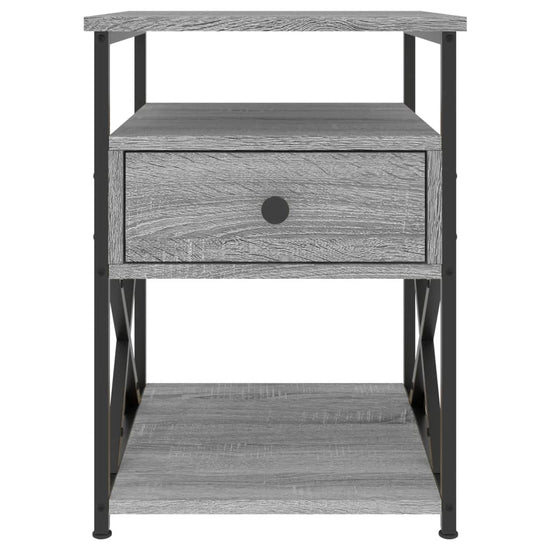 Nachtkastjes 2 st 40x42x55 cm bewerkt hout grijs sonoma eiken MeubelReus