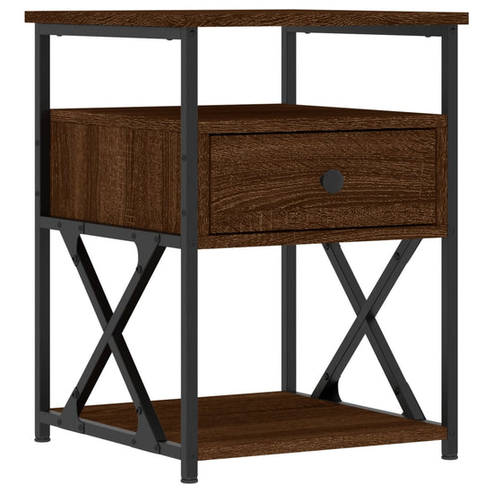 Nachtkastjes 2 st 40x42x55 cm bewerkt hout bruin eikenkleur MeubelReus