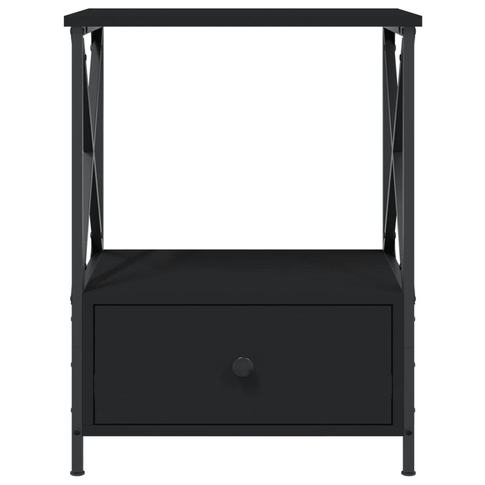 Nachtkastjes 2 st 50x41x65 cm bewerkt hout zwart MeubelReus