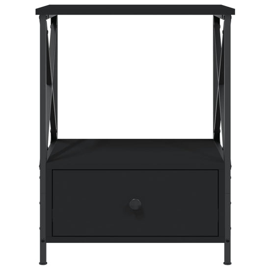 Nachtkastjes 2 st 50x41x65 cm bewerkt hout zwart MeubelReus