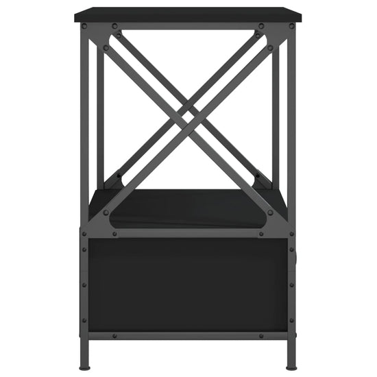 Nachtkastjes 2 st 50x41x65 cm bewerkt hout zwart MeubelReus