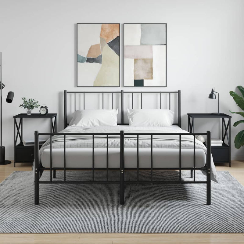 Nachtkastjes 2 st 50x41x65 cm bewerkt hout zwart MeubelReus