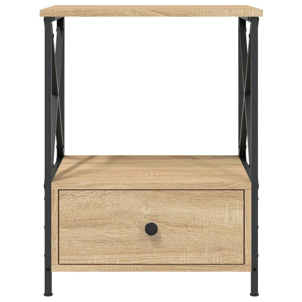 Nachtkastjes 2 st 50x41x65 cm bewerkt hout sonoma eikenkleurig MeubelReus