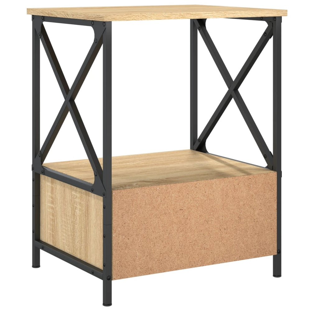 Nachtkastjes 2 st 50x41x65 cm bewerkt hout sonoma eikenkleurig MeubelReus