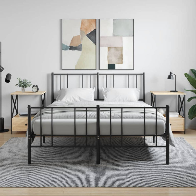 Nachtkastjes 2 st 50x41x65 cm bewerkt hout sonoma eikenkleurig MeubelReus