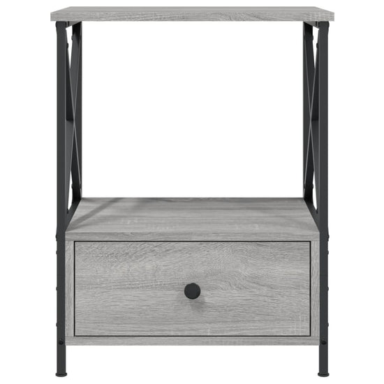 Nachtkastjes 2 st 50x41x65 cm bewerkt hout grijs sonoma eiken MeubelReus