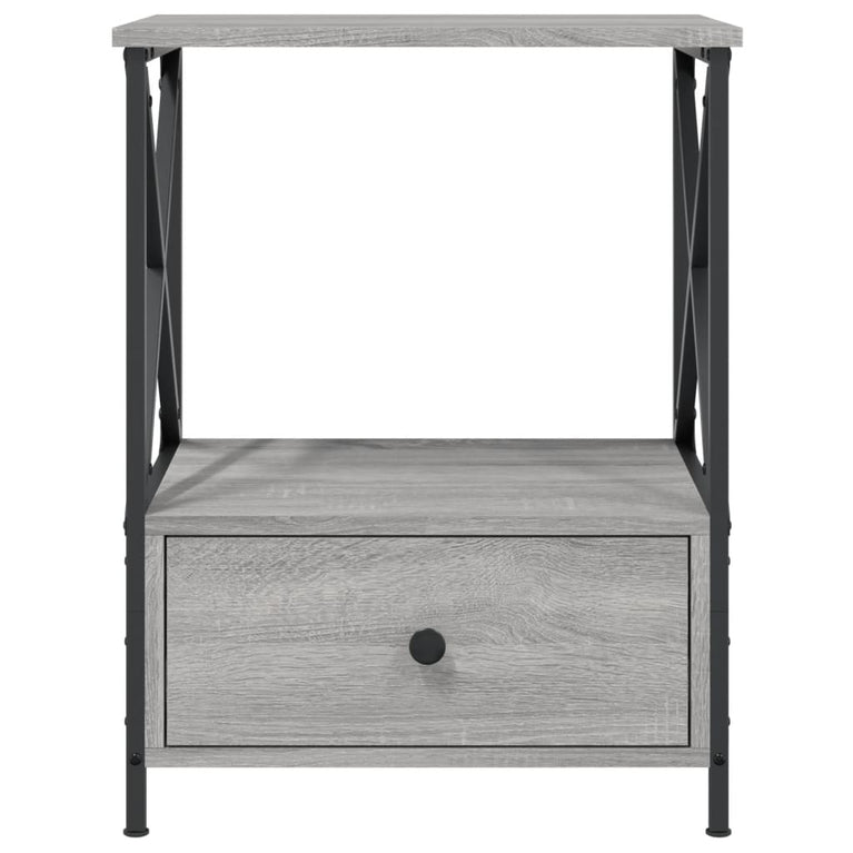 Nachtkastjes 2 st 50x41x65 cm bewerkt hout grijs sonoma eiken MeubelReus