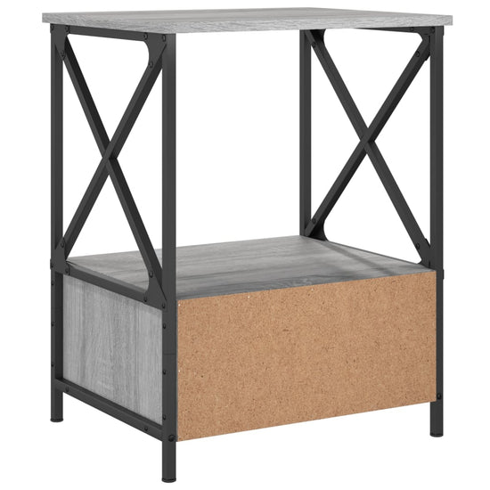 Nachtkastjes 2 st 50x41x65 cm bewerkt hout grijs sonoma eiken MeubelReus