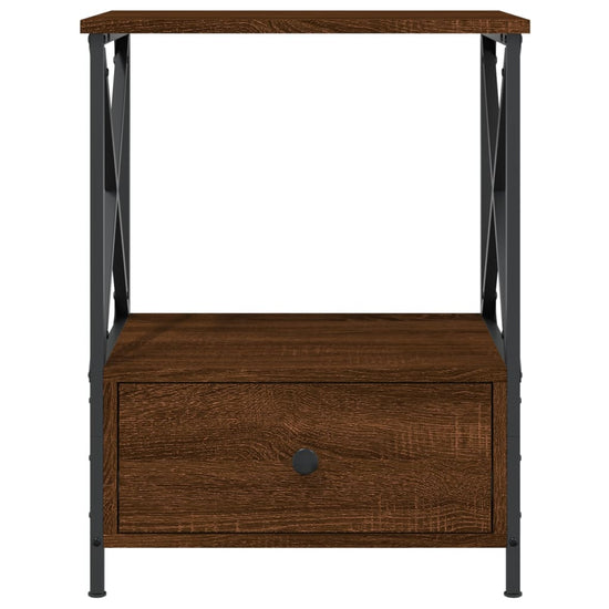Nachtkastjes 2 st 50x41x65 cm bewerkt hout bruin eikenkleur MeubelReus
