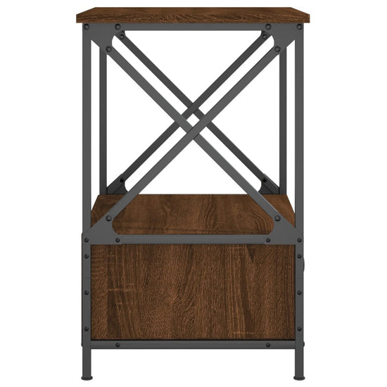 Nachtkastjes 2 st 50x41x65 cm bewerkt hout bruin eikenkleur MeubelReus