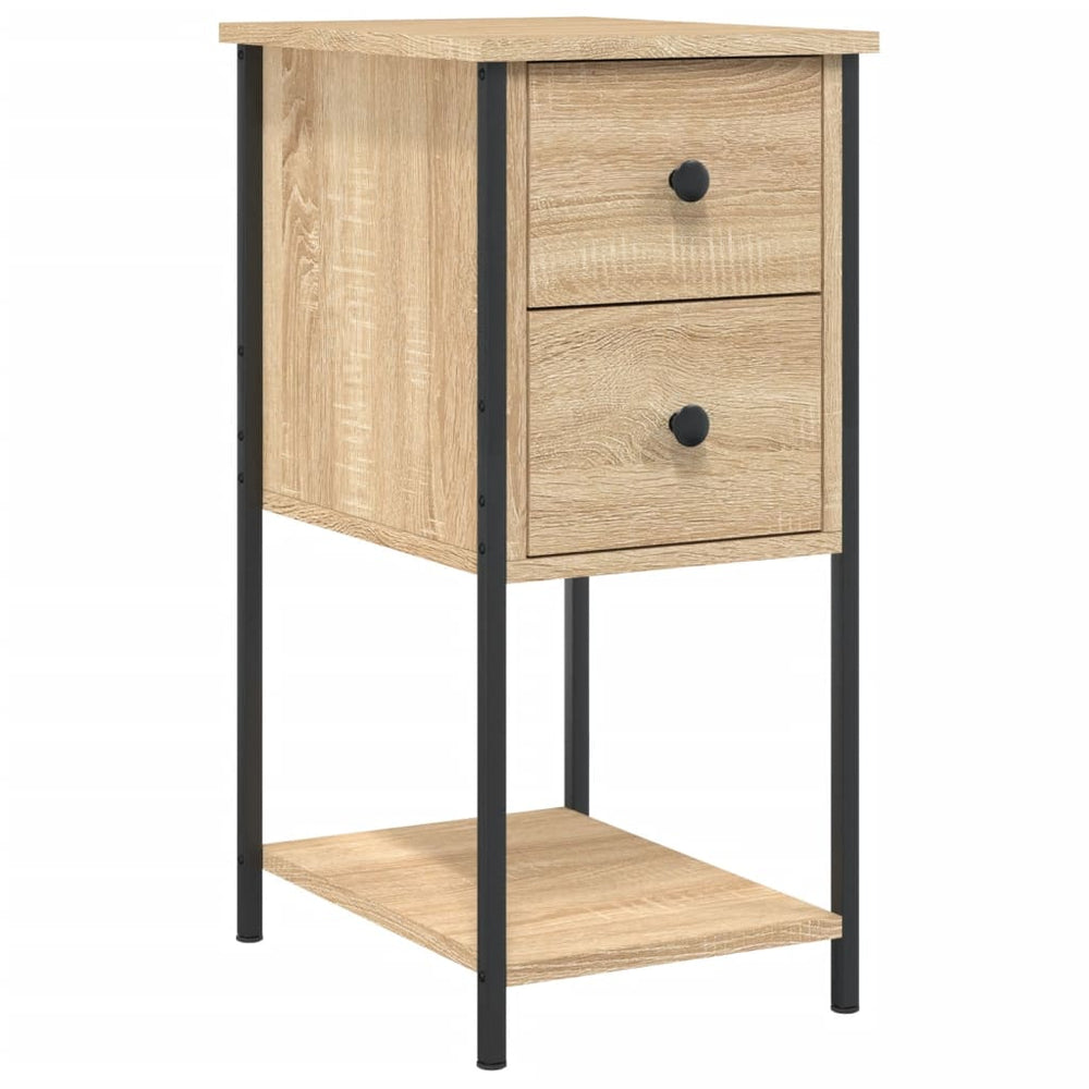 Nachtkastje 32x42x70 cm bewerkt hout sonoma eikenkleurig MeubelReus
