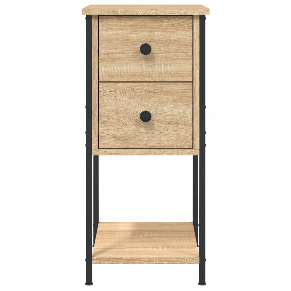 Nachtkastje 32x42x70 cm bewerkt hout sonoma eikenkleurig MeubelReus