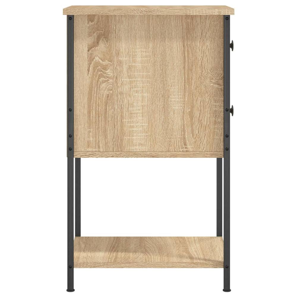 Nachtkastje 32x42x70 cm bewerkt hout sonoma eikenkleurig MeubelReus