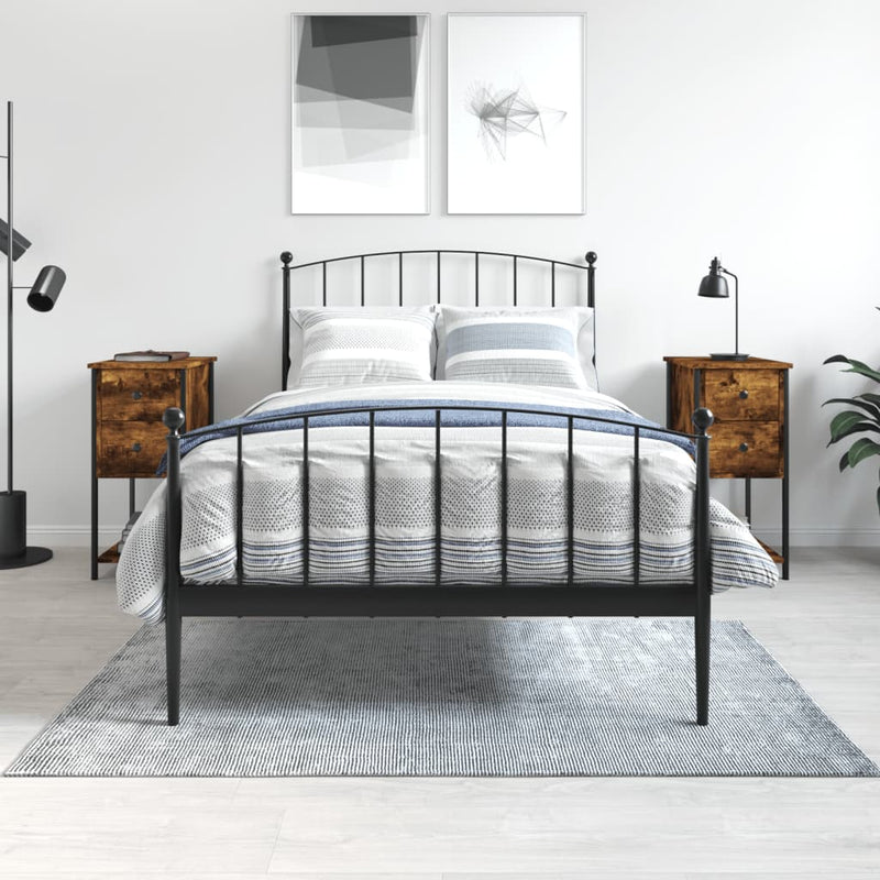Nachtkastjes 2 st 32x42x70 cm bewerkt hout gerookt eikenkleurig MeubelReus