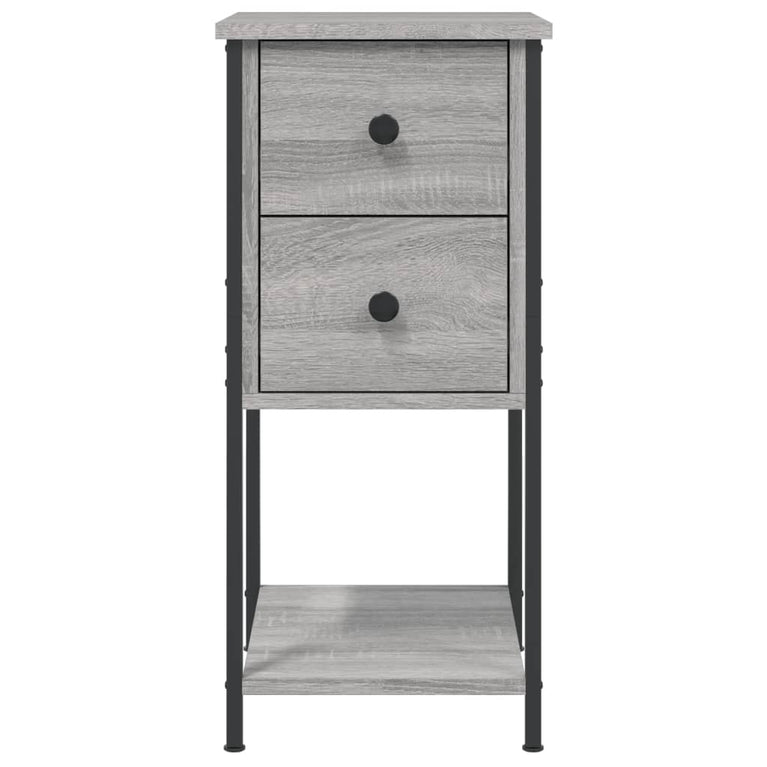 Nachtkastjes 2 st 32x42x70 cm bewerkt hout grijs sonoma eiken MeubelReus
