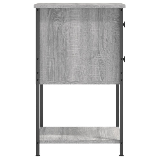 Nachtkastjes 2 st 32x42x70 cm bewerkt hout grijs sonoma eiken MeubelReus