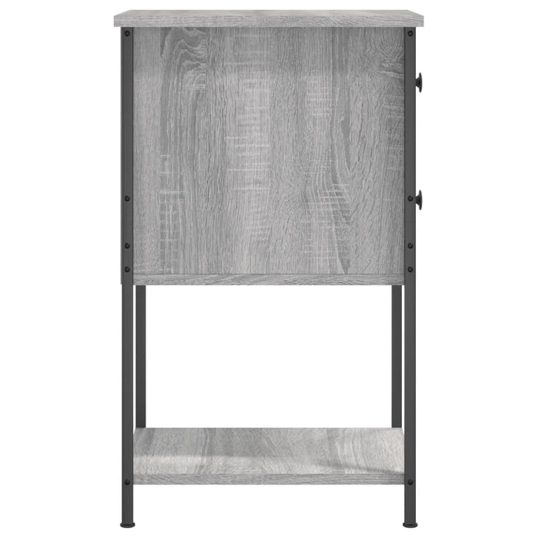 Nachtkastjes 2 st 32x42x70 cm bewerkt hout grijs sonoma eiken MeubelReus